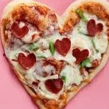 Heart pizza